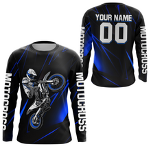 Load image into Gallery viewer, Blue Youth MX Motocross Jersey Custom Motocycle Shirts Men Women Kid UPF30+ DNT41
