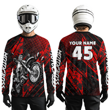 Load image into Gallery viewer, Custom Red Motocross Jersey Racing for Men Women Kid Motocycle Shirts UPF30+ DNT44