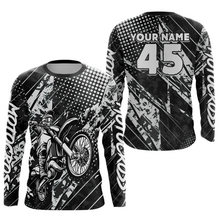Load image into Gallery viewer, Custom Black Motocross Jersey Racing for Men Women Kid Motocycle Shirts UPF30+ DNT44