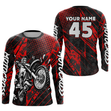 Load image into Gallery viewer, Custom Red Motocross Jersey Racing for Men Women Kid Motocycle Shirts UPF30+ DNT44