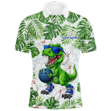 Load image into Gallery viewer, Custom Funny Dinosaur Bowling Jersey for Men Bowling Tournament Polo &amp; 1/4 Zip Bowling Team Shirts HNT214