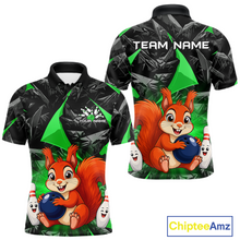 Load image into Gallery viewer, Funny Green Squirrel Custom Bowling Jersey for Men Bowling Team Shirts Bowling League HNT302