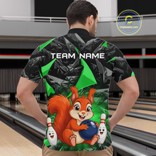 Load image into Gallery viewer, Funny Green Squirrel Custom Bowling Jersey for Men Bowling Team Shirts Bowling League HNT302