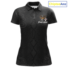 Load image into Gallery viewer, Custom Black Cobra Snake Bowling Jersey for Women Bowling Team Shirts Bowling League HNT309