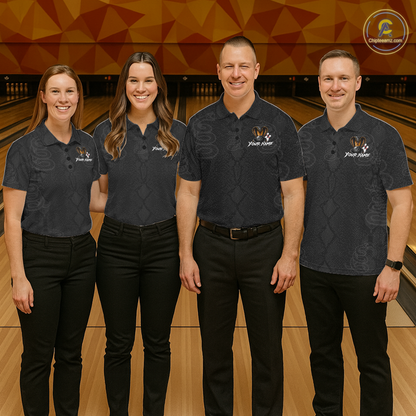 Custom Black Cobra Snake Bowling Jersey for Women Bowling Team Shirts Bowling League HNT309