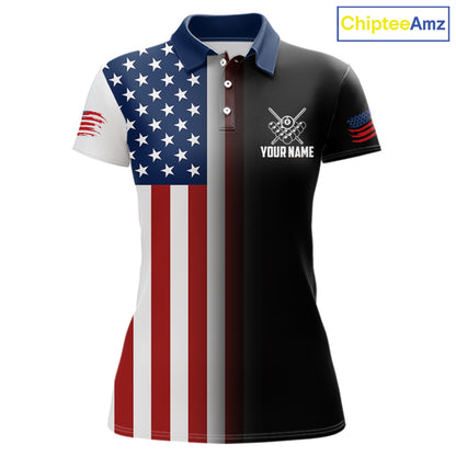 American Flag Eagle 8 Ball Custom Billiard Shirts for Women Billiard Team Jerseys Billiard League NNT283