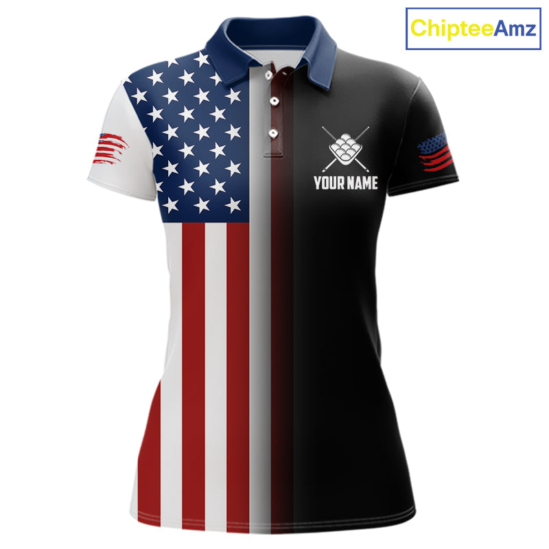 American Flag Eagle 9 Ball Custom Billiard Shirts for Women Billiard Team Jerseys Billiard League NNT284