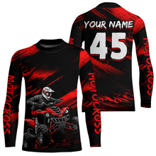 Load image into Gallery viewer, Custom Red ATV Motocross Jersey Kid Adult Quad Bike Jersey Off-Road Shirt UPF30+ DNT58