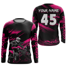 Load image into Gallery viewer, Custom Pink ATV Motocross Jersey Kid Adult Quad Bike Jersey Off-Road Shirt UPF30+ DNT58