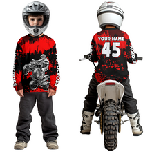 Load image into Gallery viewer, Red ATV Motocross Jersey Kid Adult Custom Quad Bike Jersey Off-Road Shirt UPF30+ DNT59