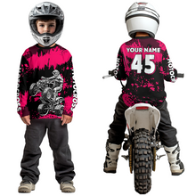 Load image into Gallery viewer, Pink ATV Motocross Jersey Kid Adult Custom Quad Bike Jersey Off-Road Shirt UPF30+ DNT59
