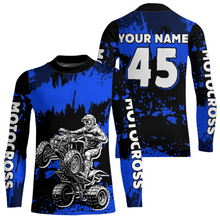 Load image into Gallery viewer, Blue ATV Motocross Jersey Kid Adult Custom Quad Bike Jersey Off-Road Shirt UPF30+ DNT59