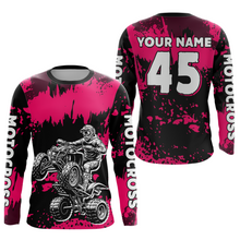 Load image into Gallery viewer, Pink ATV Motocross Jersey Kid Adult Custom Quad Bike Jersey Off-Road Shirt UPF30+ DNT59