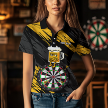 Load image into Gallery viewer, Custom Yellow Funny Beer Darts Board Dart Shirts For Women Darts Team Jerseys Dart Tournament NNT120