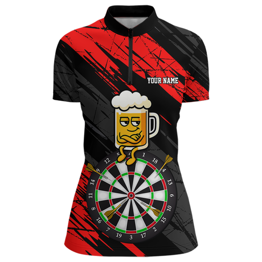 Custom Purple Funny Beer Darts Board Dart Shirts For Women Darts Team Jerseys Dart Tournament NNT120