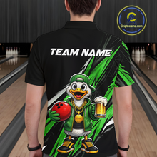 Load image into Gallery viewer, Custom Green Beer Duck Bowling Shirt for Men Duck Funny Beer Bowling Team Jersey HNT276