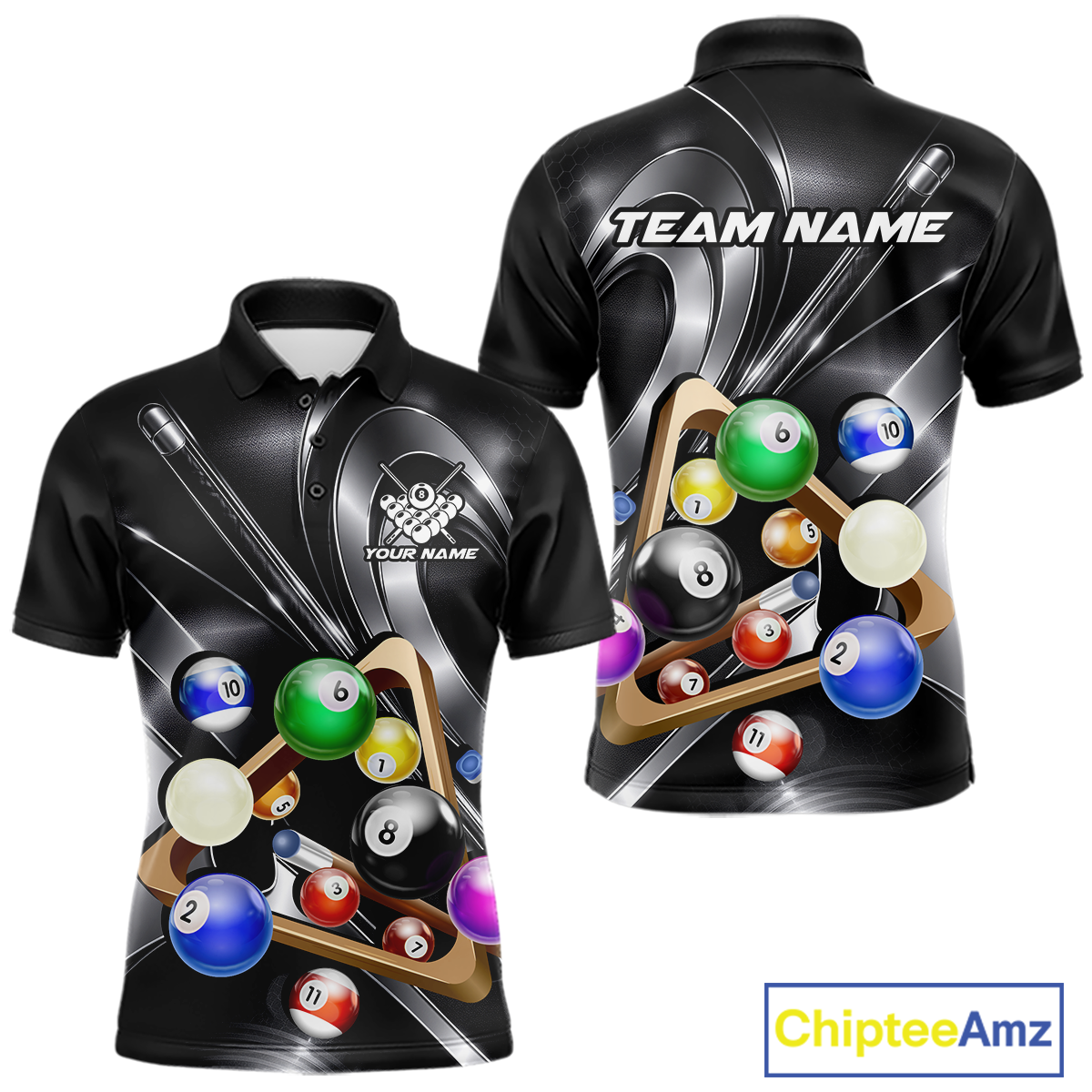 Custom Ball Pool Shirts Grey Billiard Shirt for Men Billiard Team Jersey Billiard League NNT180