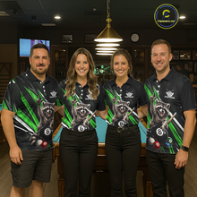 Load image into Gallery viewer, Custom Green Funny Raccoon 8 Ball Billiard Shirt for Women Billiard Team Jersey Billiard League NNT191