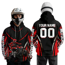 Load image into Gallery viewer, Personalized Red ATV Motocross Hoodie Jersey Off-Road Hoodie Shirt for Kid Men Women HOT41