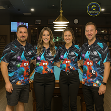 Load image into Gallery viewer, Custom Turquoise Funny Chicken 8 Ball &amp; 9 Ball Billiard Shirt for Men Billiard Team Jerseys NNT190