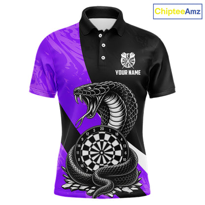 Custom Purple Cobra Snake Darts Shirt for Men Darts Team Jerseys Dartboard Shirt NNT294