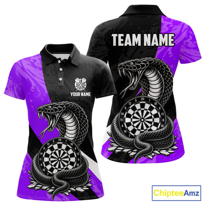 Custom Purple Cobra Snake Darts Shirt for Women Darts Team Jerseys Dartboard Shirt NNT294