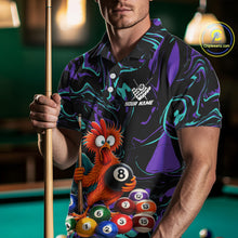 Load image into Gallery viewer, Custom Teal Purple Chicken 8 Ball Billiard Shirt for Men Billiard Jerseys Team Billiard League NNT197