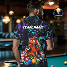 Load image into Gallery viewer, Custom Teal Purple Chicken 8 Ball Billiard Shirt for Men Billiard Jerseys Team Billiard League NNT197
