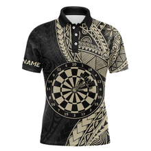 Load image into Gallery viewer, Custom Yellow Tribal Dart Shirts for Men Dart Team Jersey Dartboard Gifts Polo &amp; 1/4 Zip NNT163
