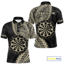 Load image into Gallery viewer, Custom Yellow Tribal Dart Shirts for Men Dart Team Jersey Dartboard Gifts Polo &amp; 1/4 Zip NNT163