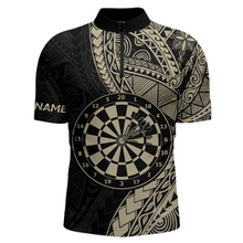 Load image into Gallery viewer, Custom Yellow Tribal Dart Shirts for Men Dart Team Jersey Dartboard Gifts Polo &amp; 1/4 Zip NNT163