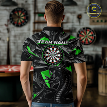 Load image into Gallery viewer, Green Custom Cobra Snake Dart Shirts for Men Dart Team Jersey Dartboard Gifts Polo &amp; 1/4 Zip NNT162