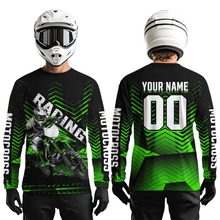 Load image into Gallery viewer, Custom Green Motocross Jersey Racing for Kid Men Women MX Dirt Bike Shirts UPF30+ DNT46