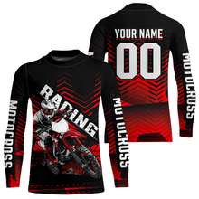 Load image into Gallery viewer, Custom Red Motocross Jersey Racing for Kid Men Women MX Dirt Bike Shirts UPF30+ DNT46