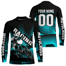 Load image into Gallery viewer, Custom Turquoise Motocross Jersey Racing for Kid Men Women MX Dirt Bike Shirts UPF30+ DNT46