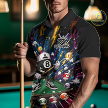 Load image into Gallery viewer, Custom Funny 8 Ball Pool Shirts Billiard Shirt for Men Billiard Team Jersey Billiard League NNT183