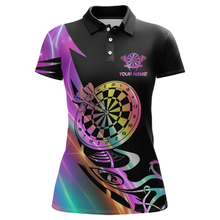 Load image into Gallery viewer, Custom Neon Pattern Dart Shirts For Women Dart Board Shirts Polo &amp; 1/4 Zip Dart Jersey Team NNT128