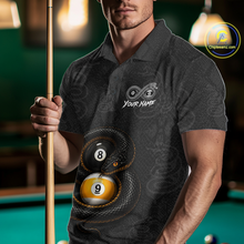 Load image into Gallery viewer, Custom Snake Yin Yang 8 Ball 9 Ball Billiard Shirt for Men Billiard Team Jersey Billiard League NNT185