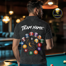 Load image into Gallery viewer, Custom Snake Yin Yang 8 Ball 9 Ball Billiard Shirt for Men Billiard Team Jersey Billiard League NNT185