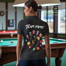 Load image into Gallery viewer, Custom Snake Yin Yang 8 Ball 9 Ball Billiard Shirt for Women Billiard Team Jersey Billiard League NNT185