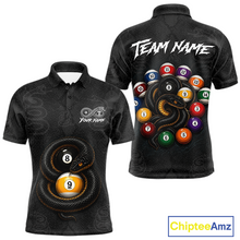 Load image into Gallery viewer, Custom Snake Yin Yang 8 Ball 9 Ball Billiard Shirt for Men Billiard Team Jersey Billiard League NNT185