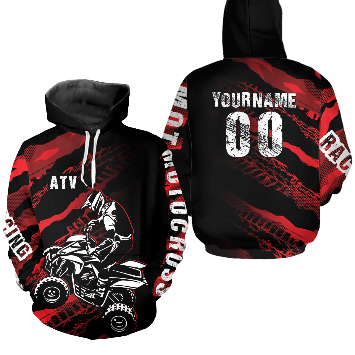 Personalized Racing Quad Bike Hoodie Kid Men Women ATV Motocross Hooded Jersey Off-Road HOT16