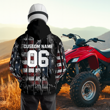 Load image into Gallery viewer, Custom US Flag Motocross Hoodie ATV Off-Road Quad Bike Hoodie for Men Women HOT25