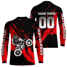 Load image into Gallery viewer, Red Youth Motocross Jersey Adult Kid Upf30+Custom Racing Jersey Off-Road Jersey DNT51