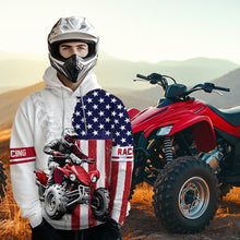 Load image into Gallery viewer, American Flag Quad Bike Hoodie For Adult Youth Kid Atv Motocross Hooded Patriotic Off-Road Quad Shirt NHN005