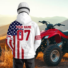 Load image into Gallery viewer, American Flag Quad Bike Hoodie For Adult Youth Kid Atv Motocross Hooded Patriotic Off-Road Quad Shirt NHN005