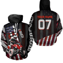 Load image into Gallery viewer, Custom Atv Motocross Hoodie Upf30+ Quad Bike Shirt Racing Adult Youth Kid American Flag Dirt Bike Hooded  NHN005