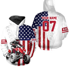 Load image into Gallery viewer, American Flag Quad Bike Hoodie For Adult Youth Kid Atv Motocross Hooded Patriotic Off-Road Quad Shirt NHN005