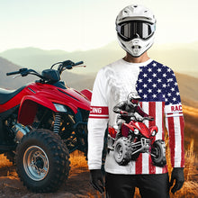Load image into Gallery viewer, American Flag Quad Bike Shirt For Adult Youth Kid Custom ATV Motocross Jersey Patriotic Off-Road Quad Jersey NHN005