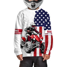 Load image into Gallery viewer, American Flag Quad Bike Shirt For Adult Youth Kid Custom ATV Motocross Jersey Patriotic Off-Road Quad Jersey NHN005